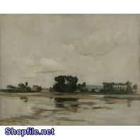 TSD3691 - Tranh sơn dầu nước ngoài biển và mây trôi